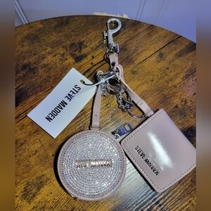 Steve Madden muave BTrixie 3 piece Hang off Sparkle Pouch